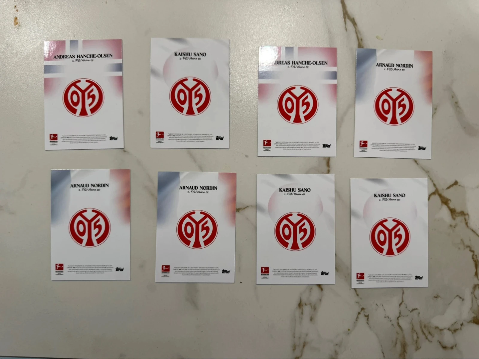 Lot of Topps cards collection FSV Mainz 5 new Andreas Hanche Olsen Arnaud Nordin Kaishu Sano – photo 2